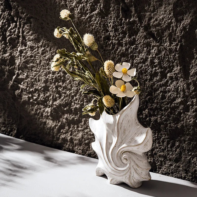 French art ceramic vase with coloured glaze in European retro style