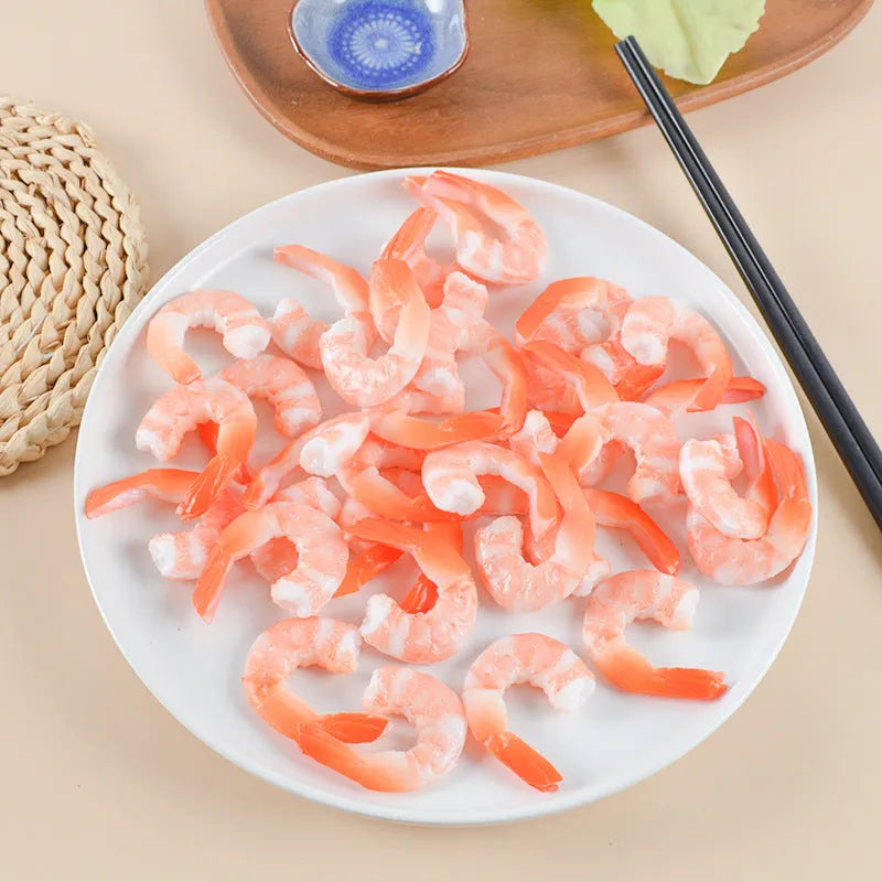PVC shrimp-shaped bag pendant keychain with 1.5cm thickness showing injection moulded details