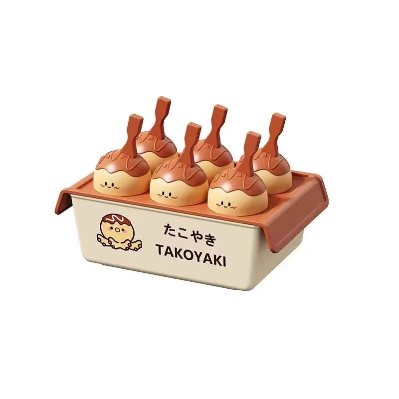 Plastic ice cream mould for making desserts in the shape of takoyaki octopus balls