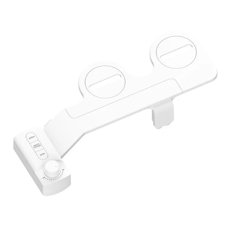 Pure white button wash tool with detachable components and removable cleaning nozzle