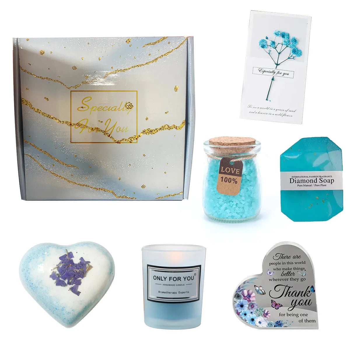 Soy wax aromatherapy candle gift set in a modern simplicity style box with multiple colour options