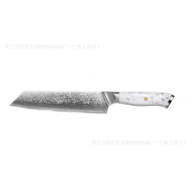 Damascus pattern combined chef's knife with 21cm VG10 steel blade and 11cm handle