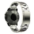 Garmin Fenix watch strap compatible with Jiaming watches in silver, black, titanium colours