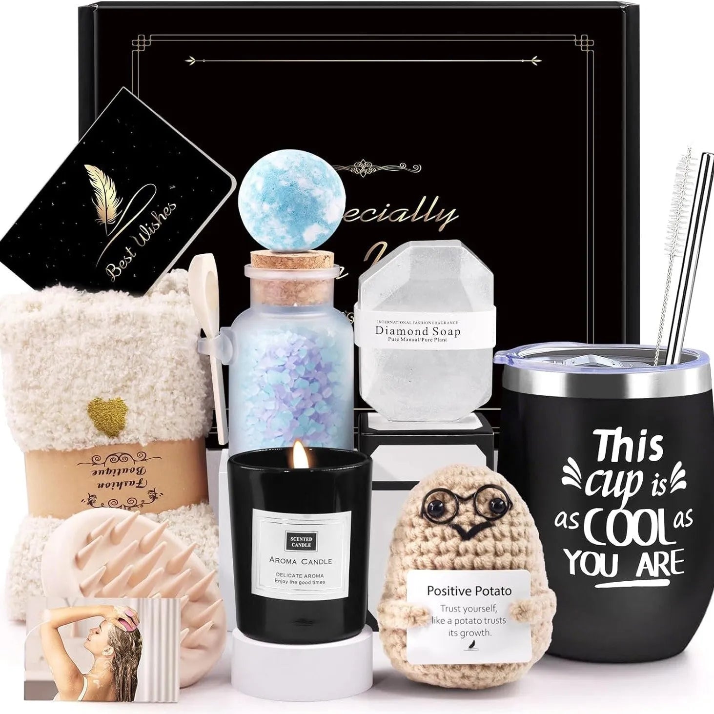 Soy wax aromatherapy candle gift set in a modern simplicity style box with multiple colour options