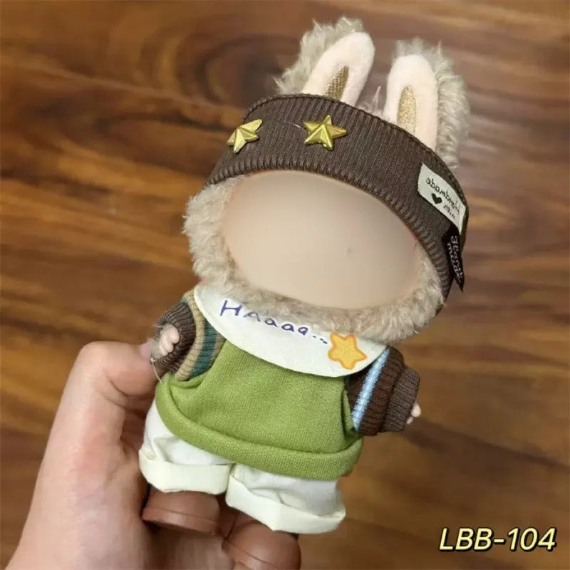 Plastic doll clothes costume for a 17cm high vinyl figurine