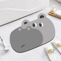 Cartoon animal diatomite bathroom absorbent mat in non-slip design