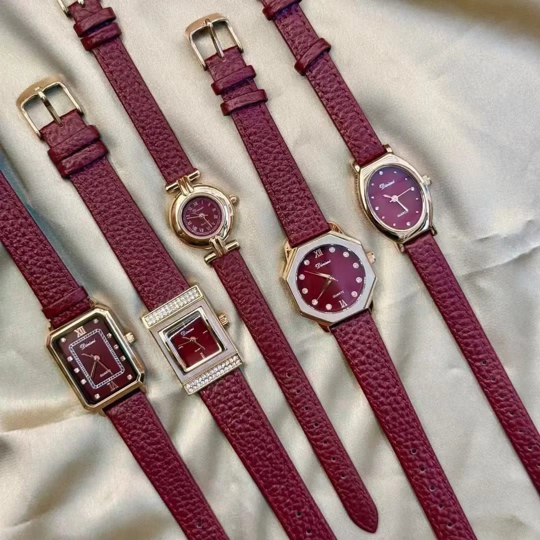Chinese-style alloy women's watch with 8mm thickness on wrist.
