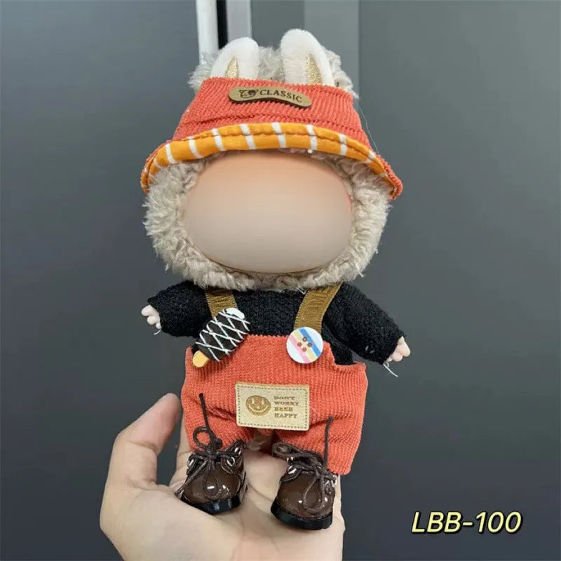 Plastic doll clothes costume for a 17cm high vinyl figurine