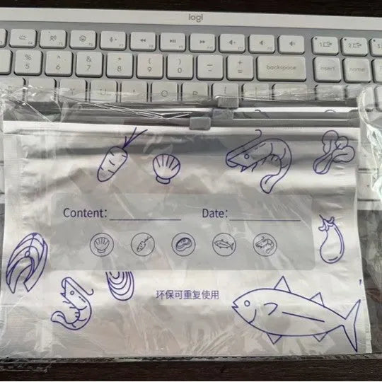 Aluminium foil sealed food storage bag in three sizes with heat resistance from -60 to 100 degrees Celsius
