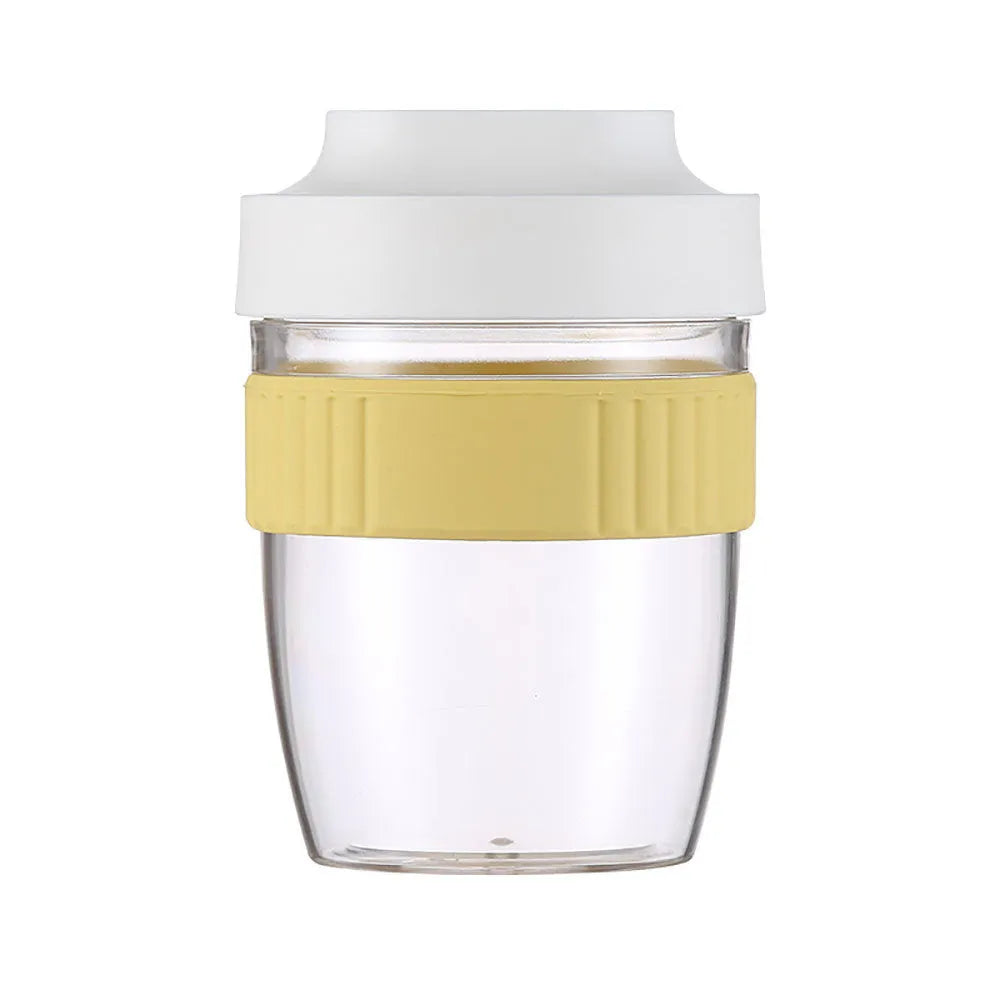 Green plastic salad cup with airtight lid and spoon, 570ml capacity