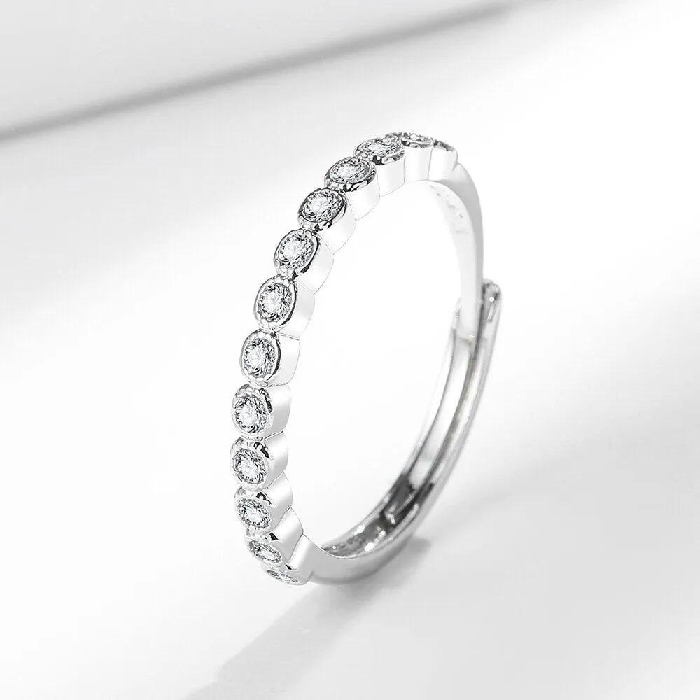Women's geometric open ring with diamond tail detail in gold colour