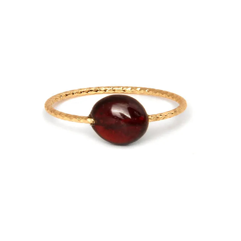 Geometric agate ring for women showing original design with natural stone and eight colour options