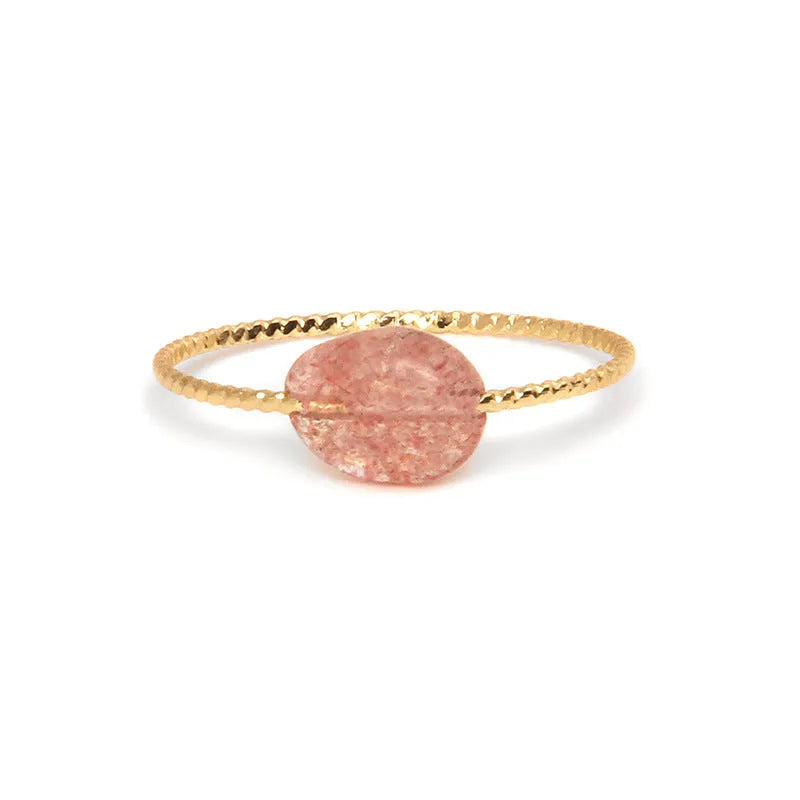 Geometric agate ring for women showing original design with natural stone and eight colour options