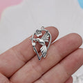 Alloy magpie pattern pendant with electroplated finish for DIY jewellery making