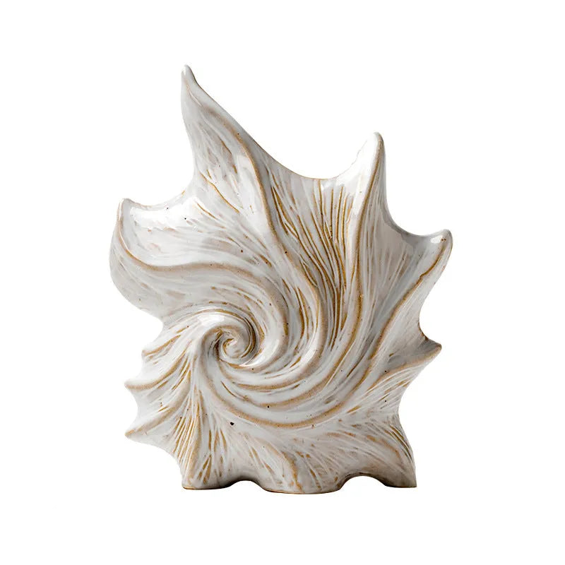 French art ceramic vase with coloured glaze in European retro style
