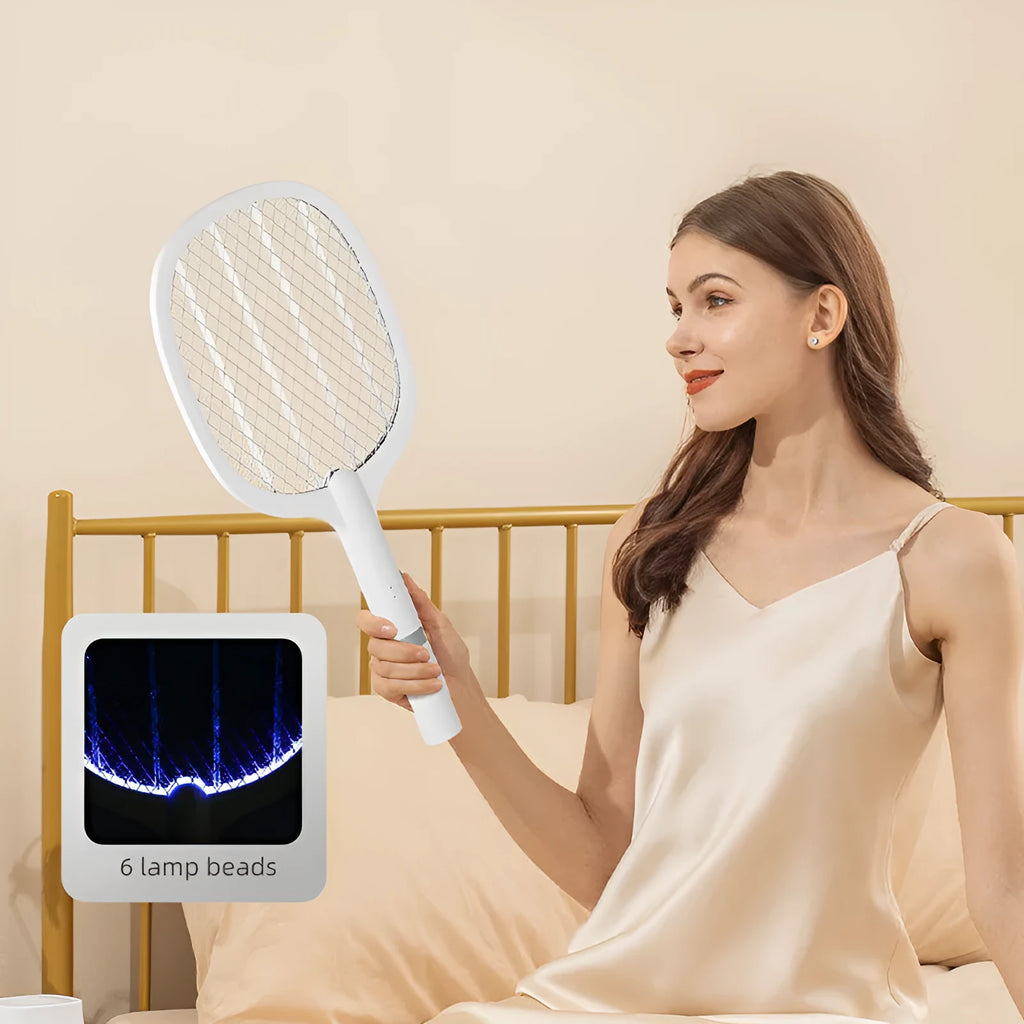 Rechargeable electric mosquito swatter with ABS shell for 11-20 sq m rooms, models 959 and 996.