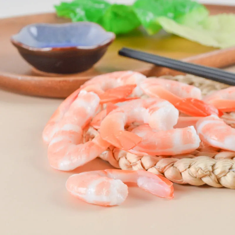 PVC shrimp-shaped bag pendant keychain with 1.5cm thickness showing injection moulded details