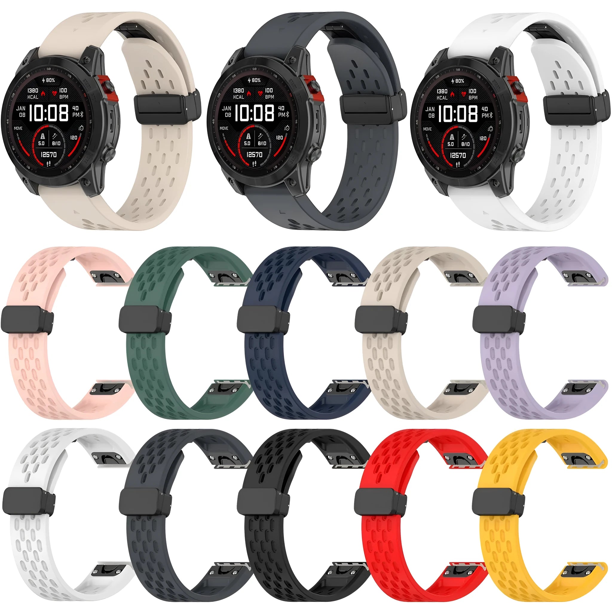 Quick-release replacement watch strap for Fenix 8 and Fenix 7 Pro in multiple colour options.