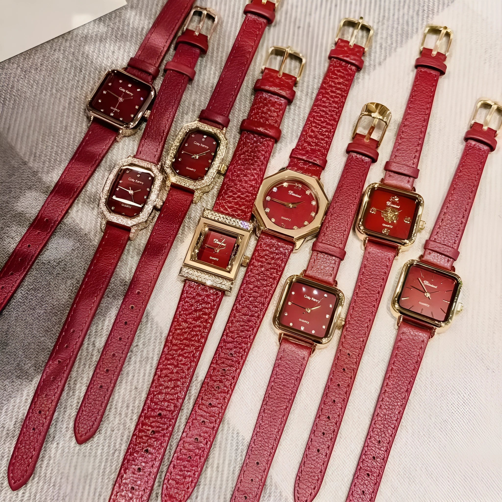 Chinese-style alloy women's watch with 8mm thickness on wrist.