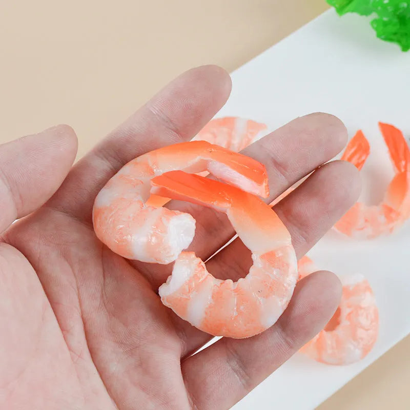 PVC shrimp-shaped bag pendant keychain with 1.5cm thickness showing injection moulded details