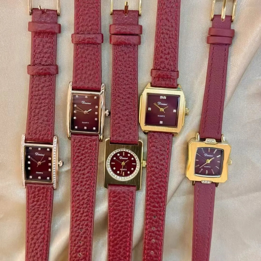 Chinese-style alloy women's watch with 8mm thickness on wrist.