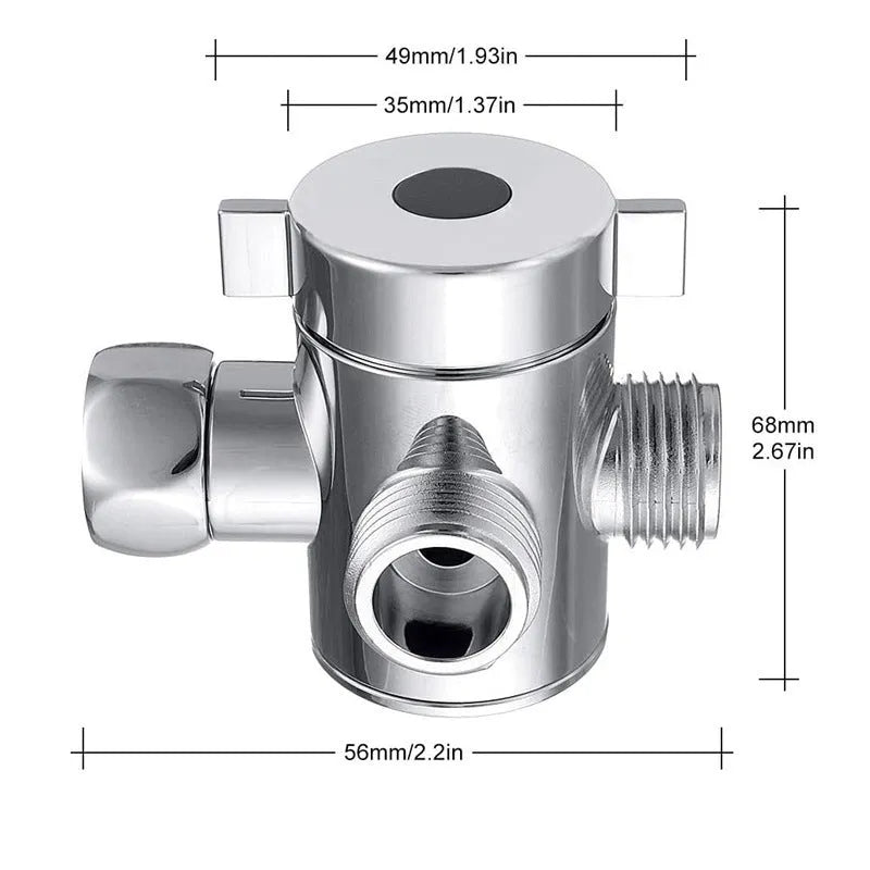 Copper shower head water distributor nozzle with metal joint connector
