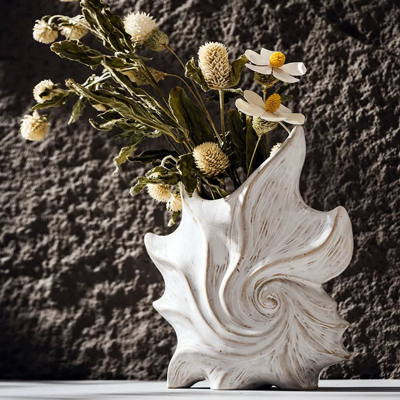 French art ceramic vase with coloured glaze in European retro style