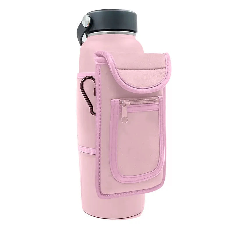 Kettle cup sleeve with magnetic closure for sports hydration bottle in multiple colour options