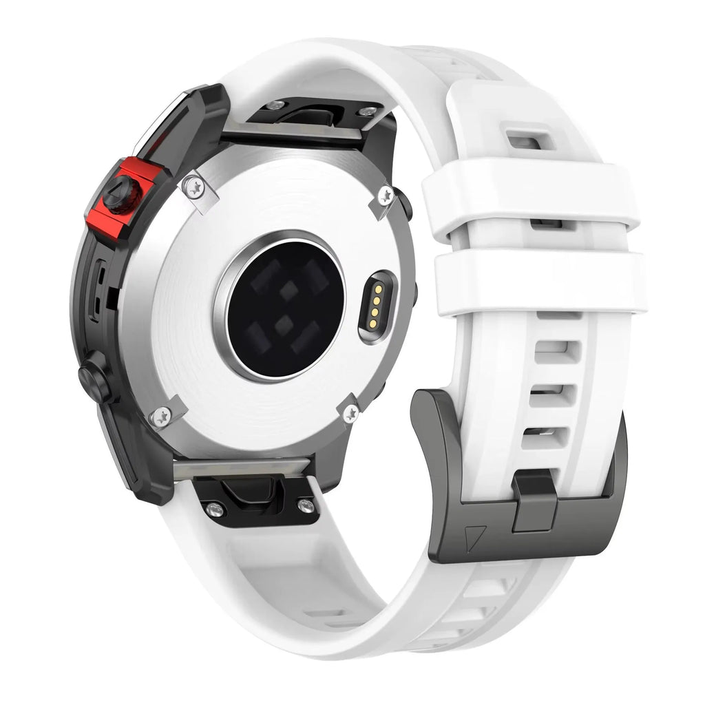Jiaming Fenix7 silicone quick release watchband in multiple colours showing sports style and quick-release spring bars