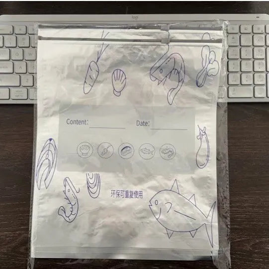 Aluminium foil sealed food storage bag in three sizes with heat resistance from -60 to 100 degrees Celsius