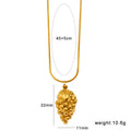 Stainless steel fruit necklace pendant in six fruit colours on regular chain