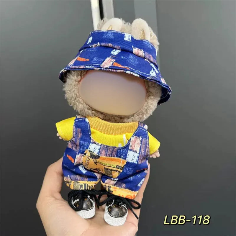 Plastic doll clothes costume for a 17cm high vinyl figurine