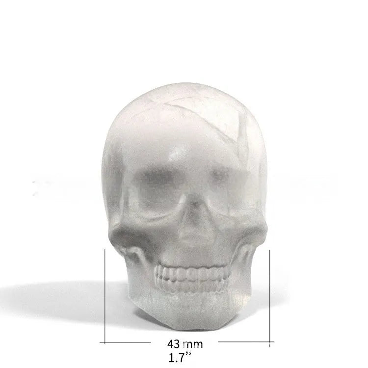 3D Halloween skull ice maker silicone tray producing a single large skull ice cube.