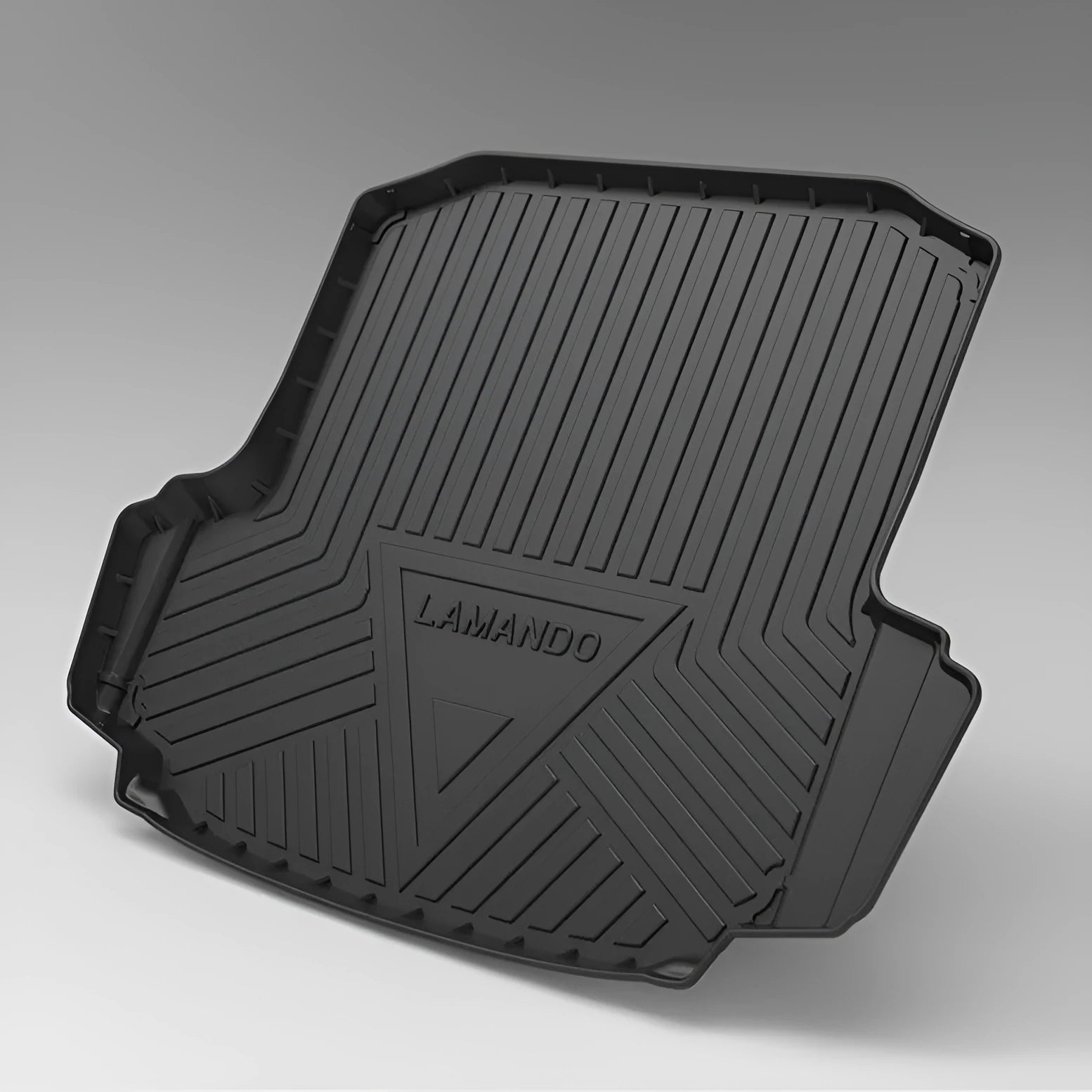 Black carbon fibre pattern TPE trunk pad for vehicle boot protection