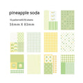 Fifty pieces of small, coloured retro note paper in dessert shades like caramel puff and pineapple soda.