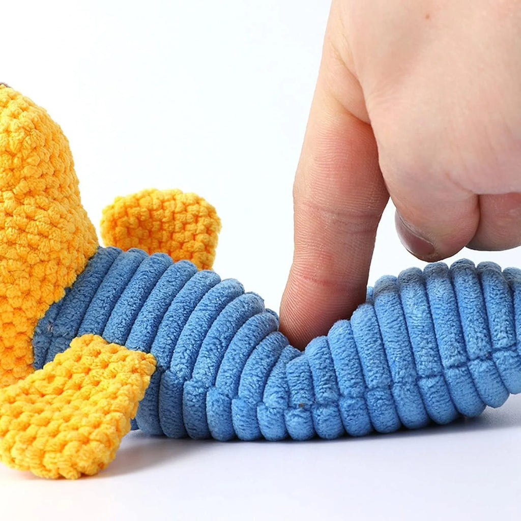 Stuffed animal shape dog squeaky chew toy for small medium large breeds