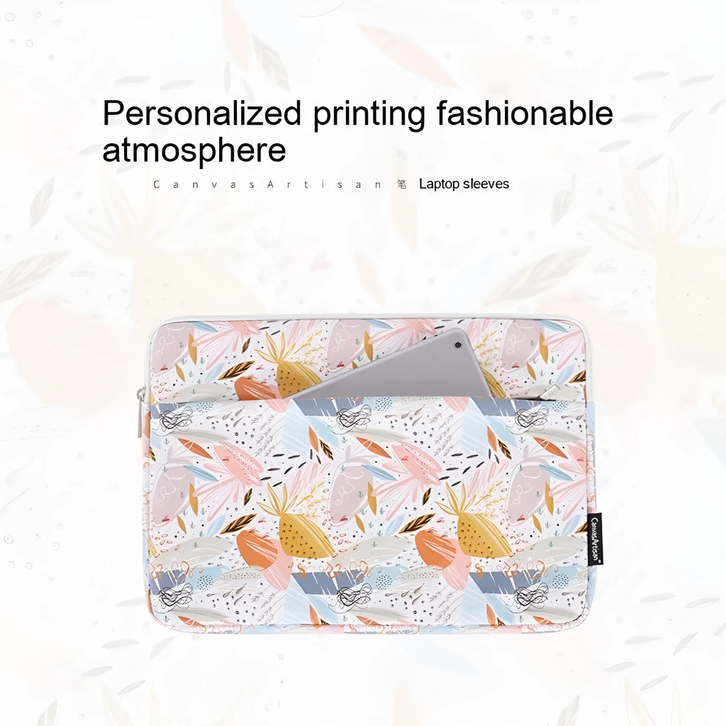 White waterproof 14-inch laptop bag made from PU leather with breathable anti-shock design