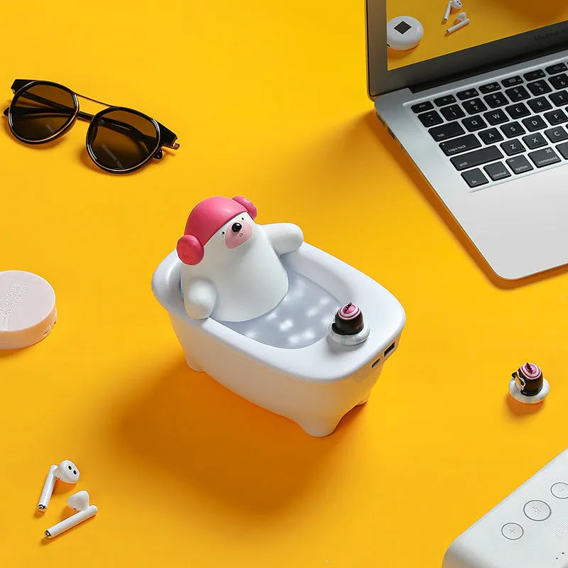 White USB-powered desktop air humidifier with 550ml water tank on a desk