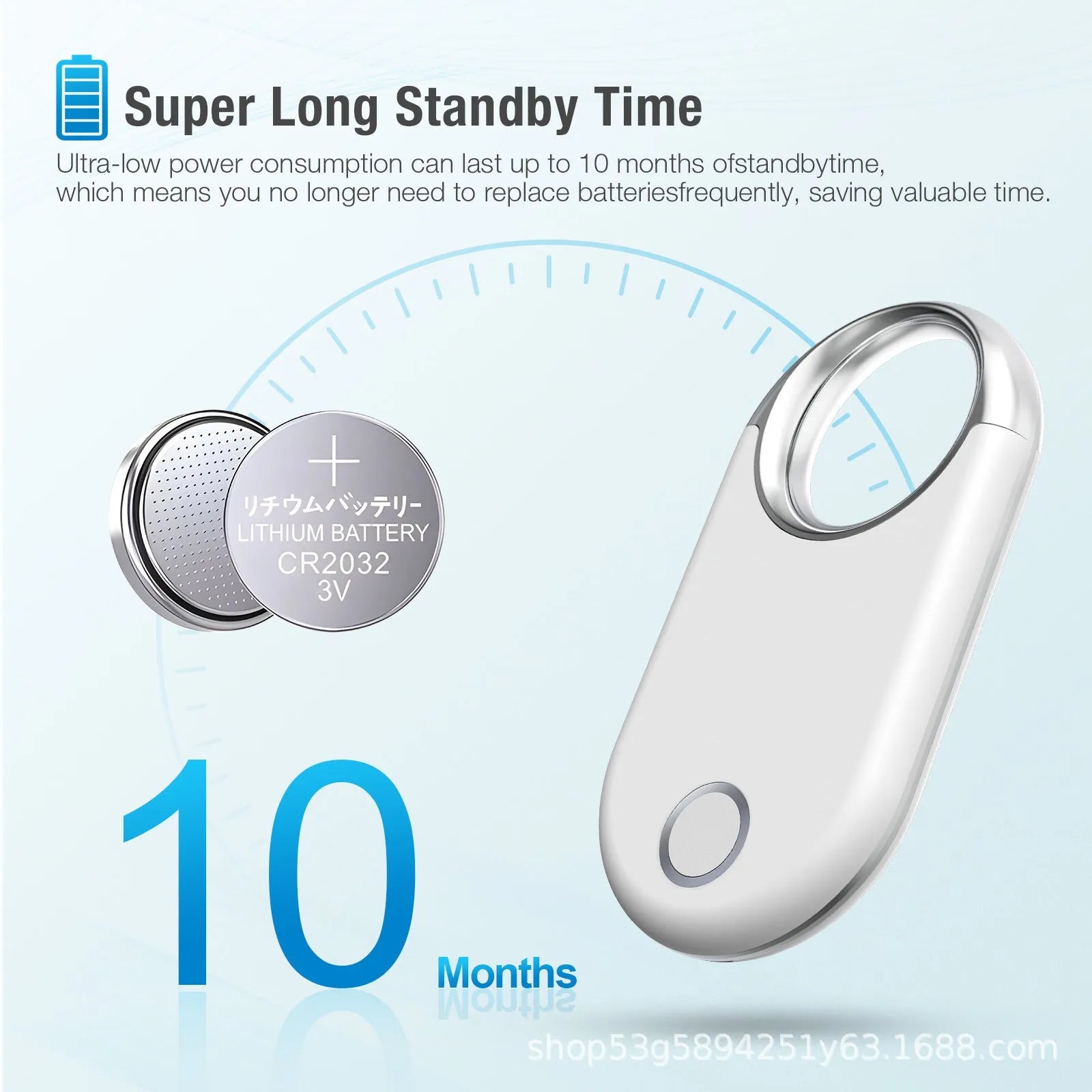 Black and white GPS tracker device for pets and children showing USB port and compact size.