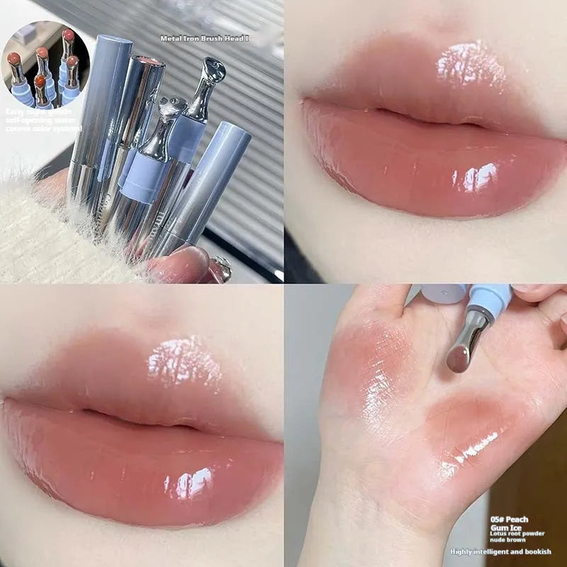 Mirror water light lipstick in slim 12.9cm case with six translucent ice shade options