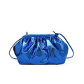 Rose Red shell-shaped PU crossbody bag with hair clip closure and shoulder strap.