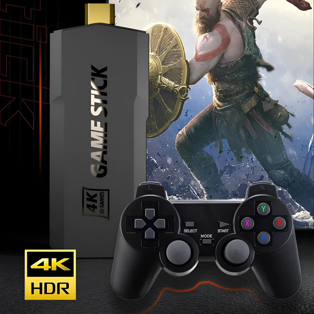 HD home TV game console with wireless controller in e-sports style design