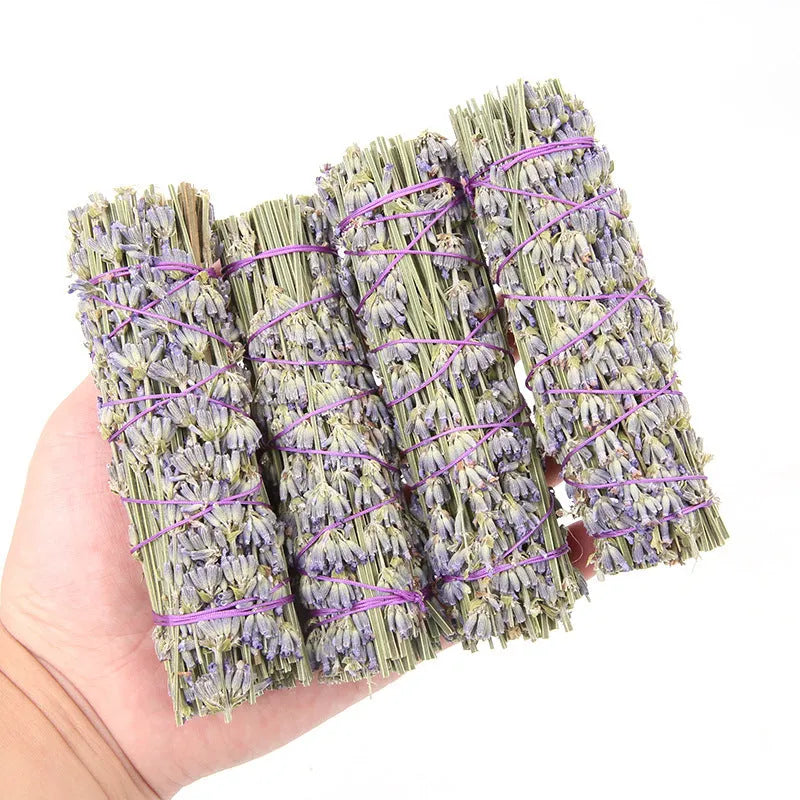 Natural dried flower lavender aromatherapy stick measuring 4 inches for room fragrance