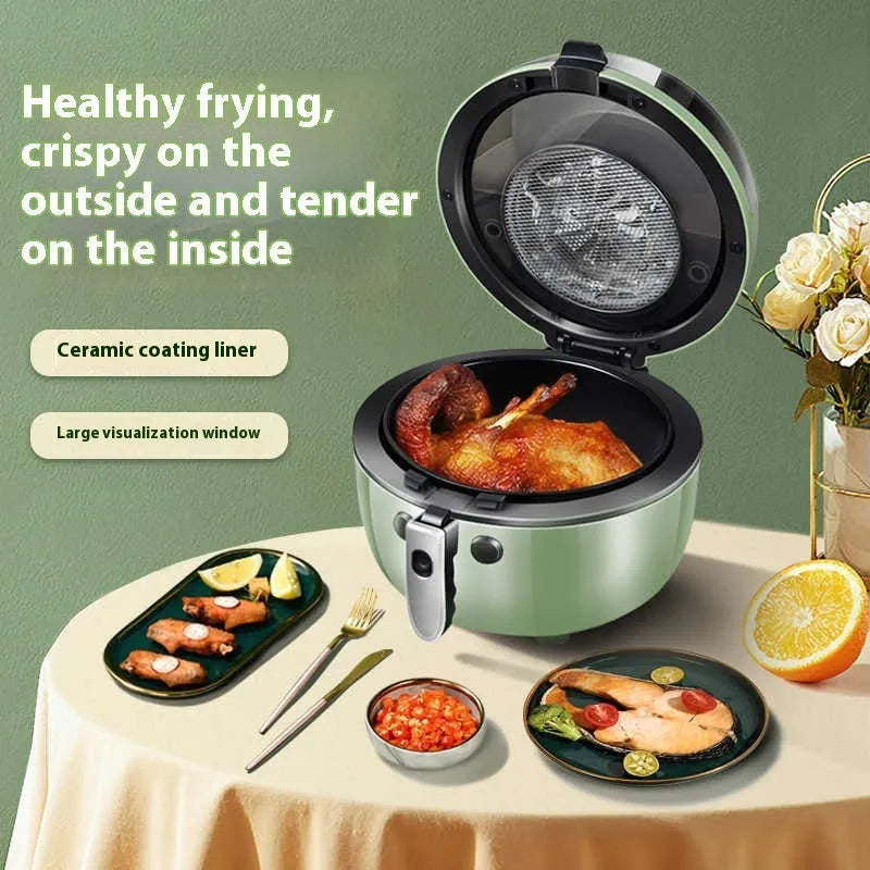 8-litre air fryer oven with mechanical button controls and nano-ceramic interior coating