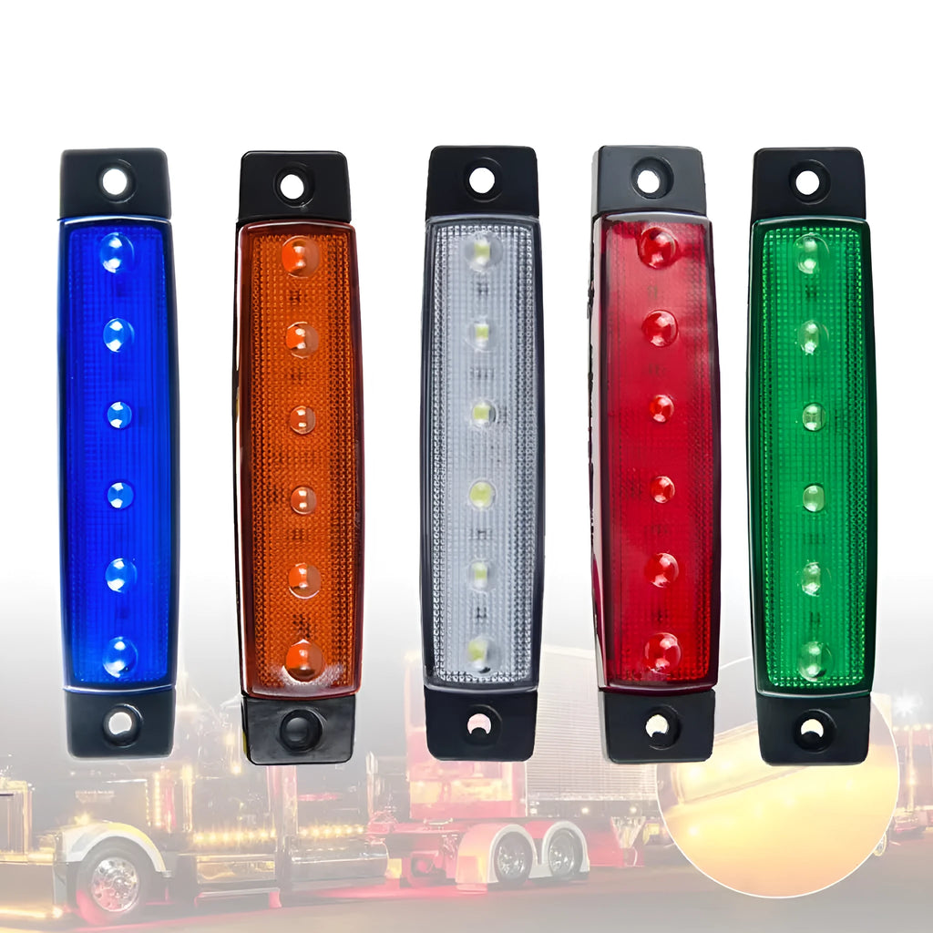 W-SMD trailer side warning lights in five colours for truck and vehicle modification