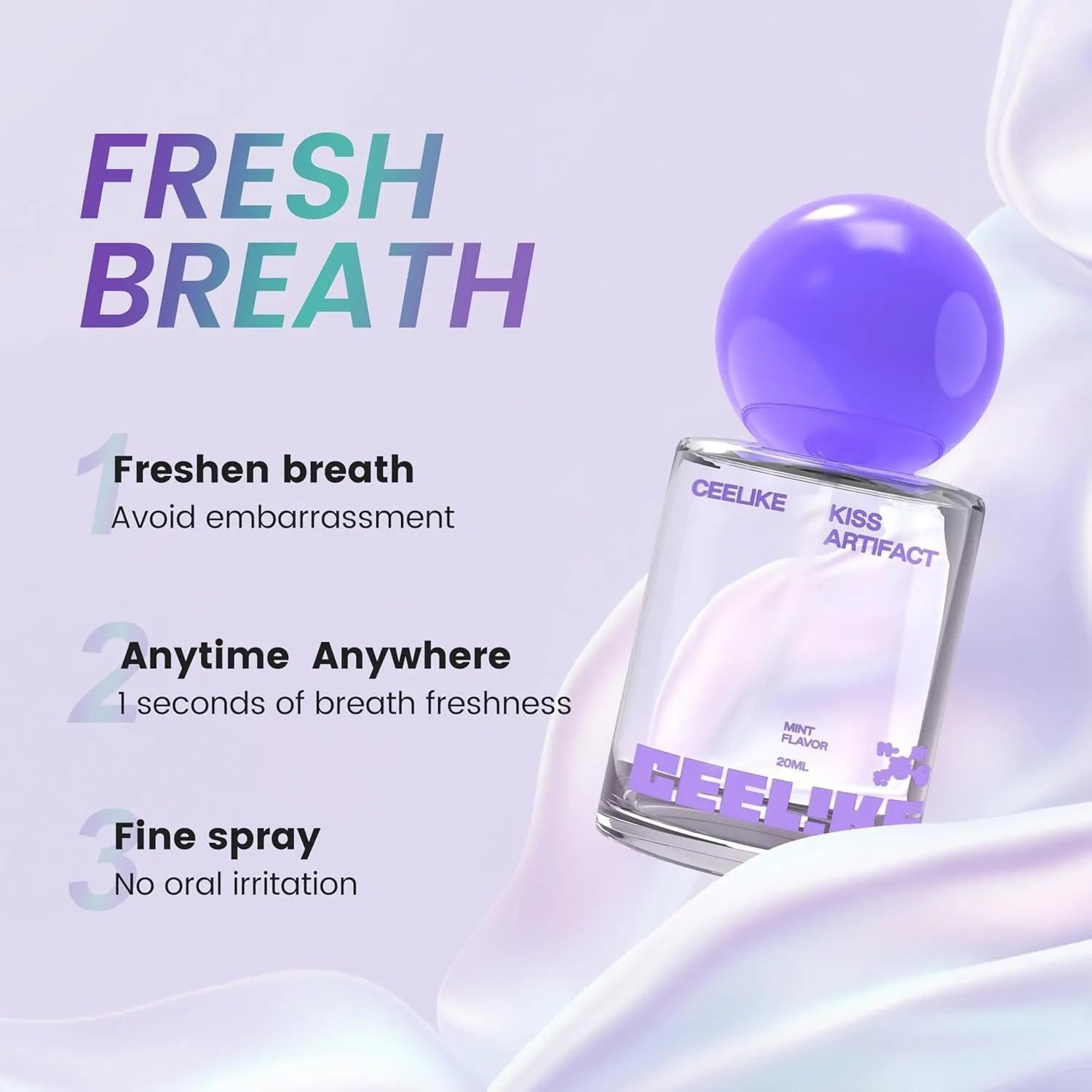 20ml oral spray bottle for household hydration and body care