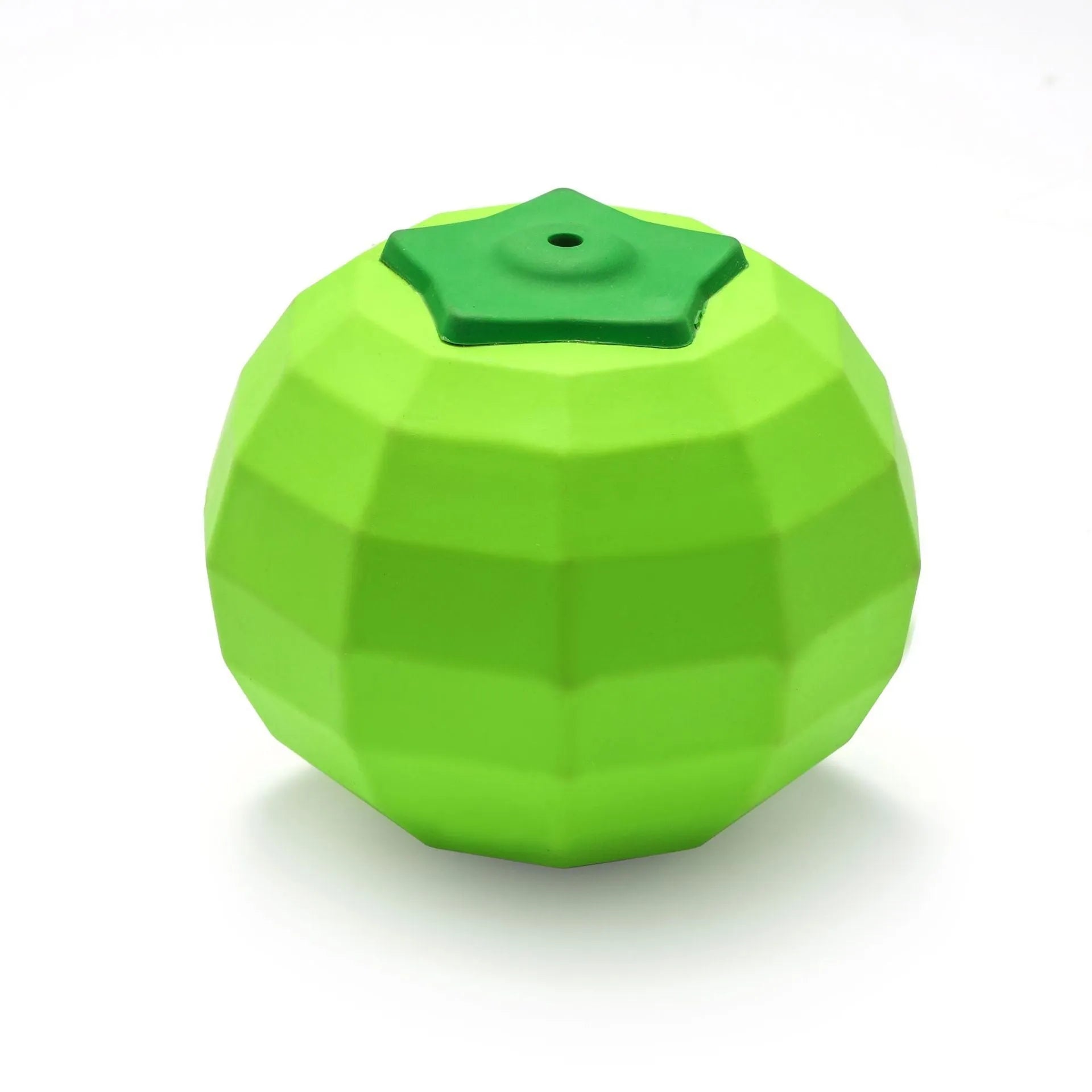 Green natural rubber dog squeaky ball toy for medium large breed aggressive chewers