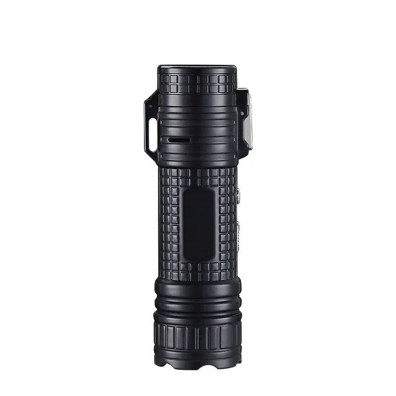 TH727 multi-function metal flashlight lighter in camouflage colour.