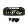 Solar tyre pressure monitor with colour LCD screen and six external sensors for RV and truck use