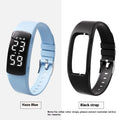 Smart waterproof electronic watch with vibration alarm on a silicone strap, showing an LED display.